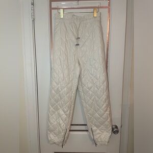 Ivory Future Collective Quilted Cinch Waist Pants
